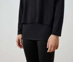 2-in-1-Sportshirt, schwarz
