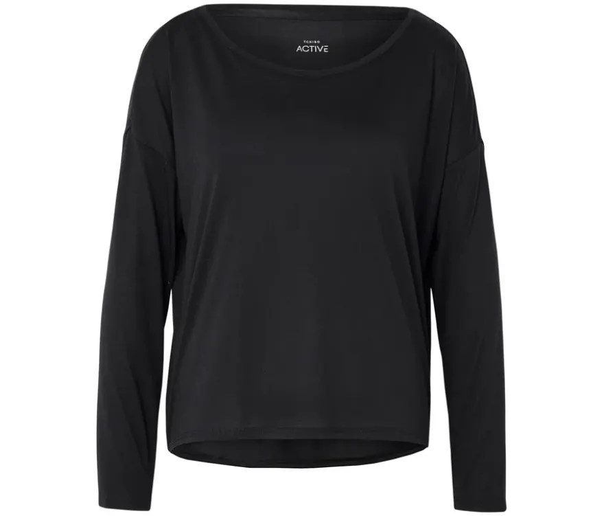 2-in-1-Sportshirt, schwarz