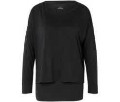 2-in-1-Sportshirt, schwarz