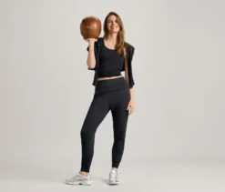 2-in-1-Sportshirt, schwarz
