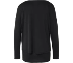 2-in-1-Sportshirt, schwarz
