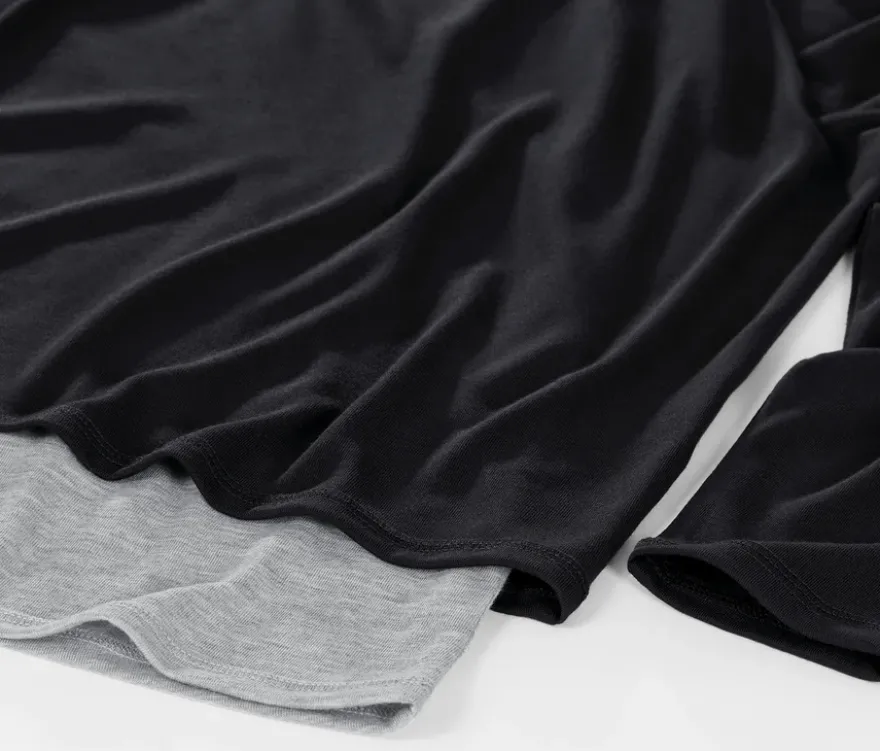 2-in-1-Sportshirt, schwarz