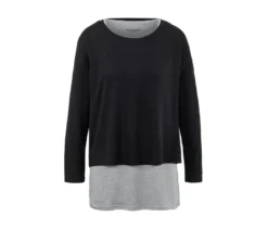2-in-1-Sportshirt, schwarz