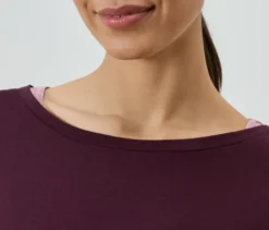 2-in1-Sportshirt, weinrot/rosa