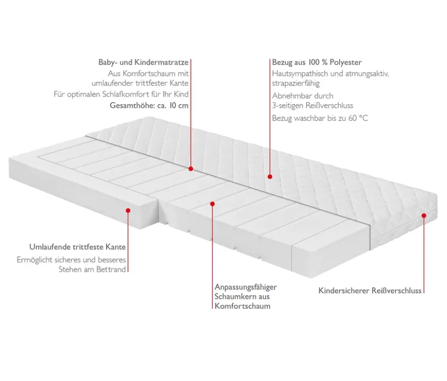 irisette® Kindermatratze, ca. 70 x 140 cm
