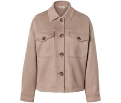 Jacke in Velourslederoptik