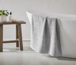 Jacquard-Badetuch, grau