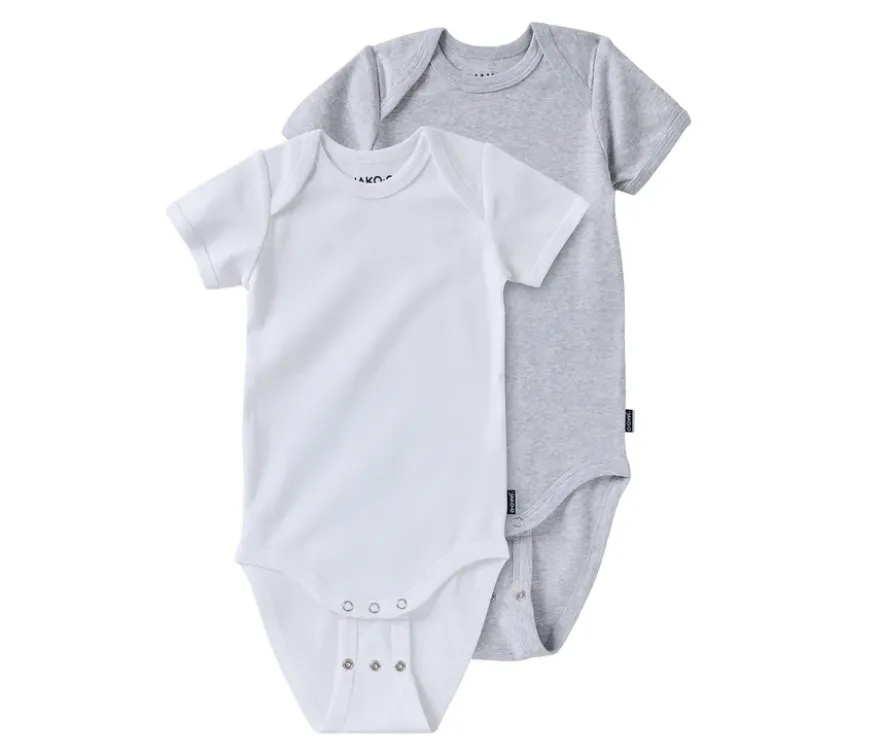 2 Jako-O Baby-Bodys mit Mitwachsfunktion