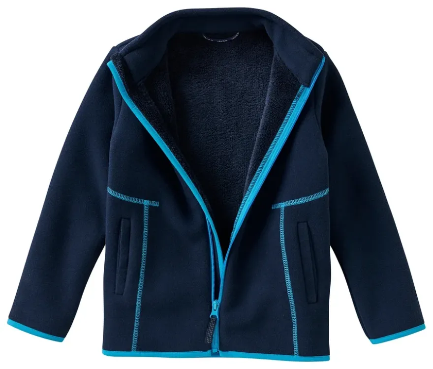 JAKO-O Kuschelfleecejacke mit Stehkragen, marine
