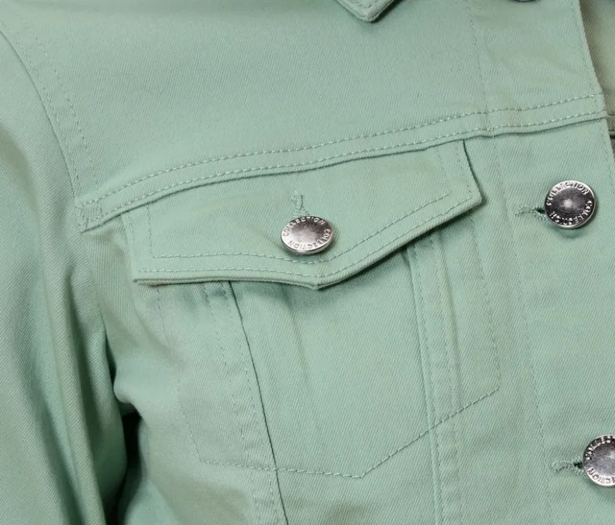 Jeansjacke, mintgrün