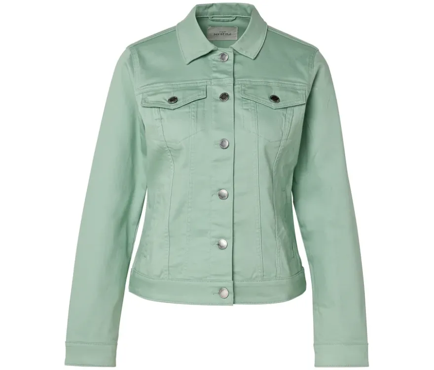 Jeansjacke, mintgrün