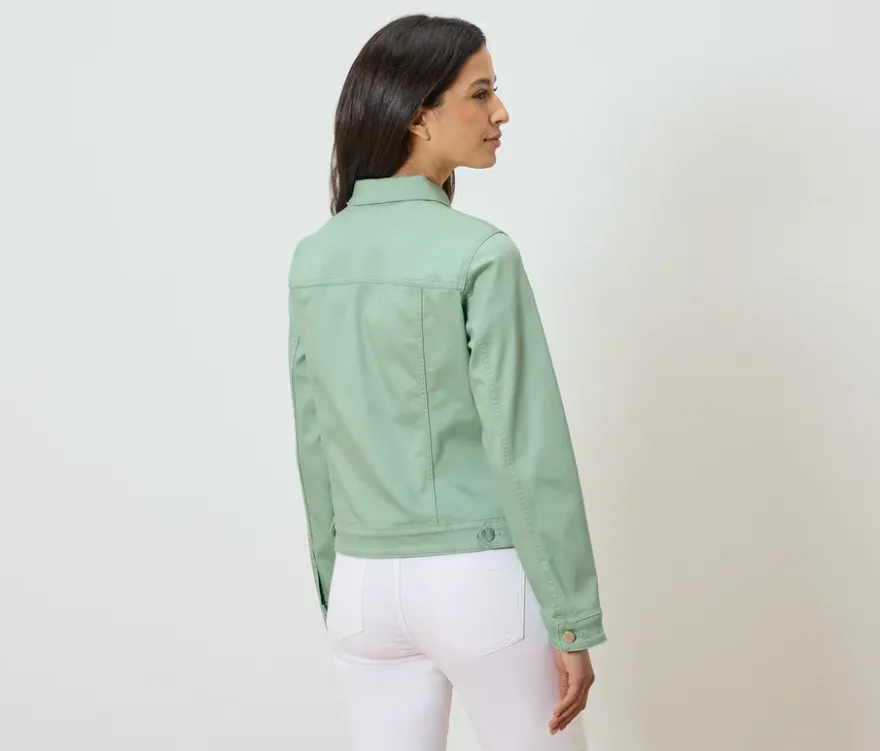 Jeansjacke, mintgrün