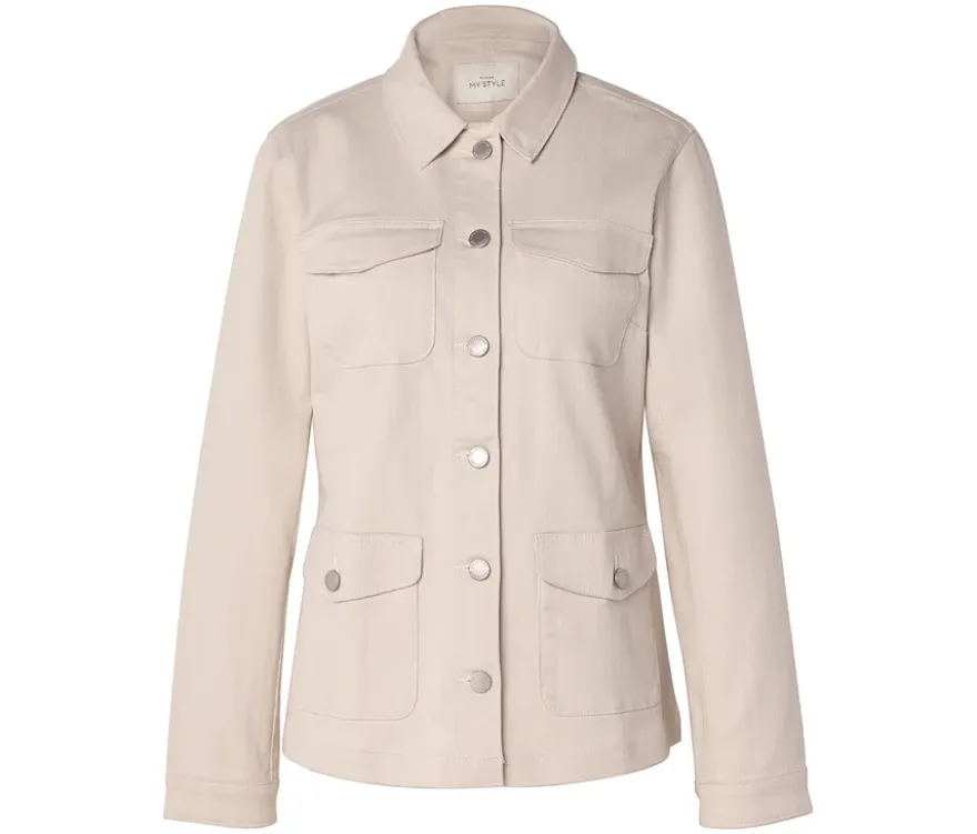 Jeansjacke mit Cargo-Taschen