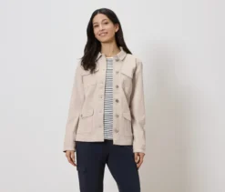 Jeansjacke mit Cargo-Taschen