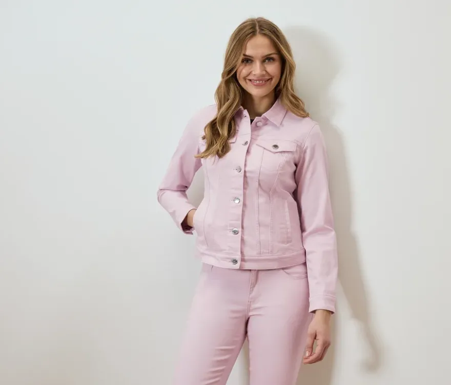 Jeansjacke, rosé