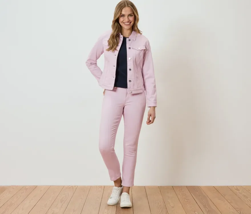 Jeansjacke, rosé