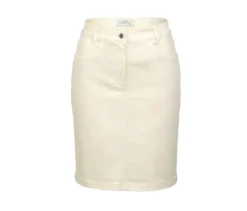 Jeansrock, cremefarben