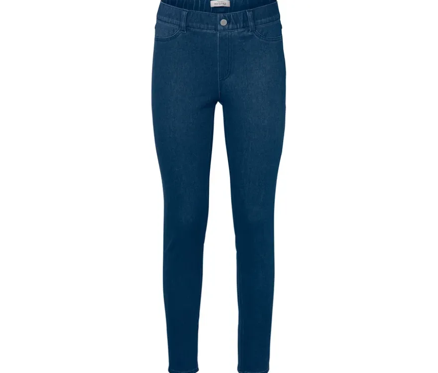 Jeggings, Denim-Optik, mid blue