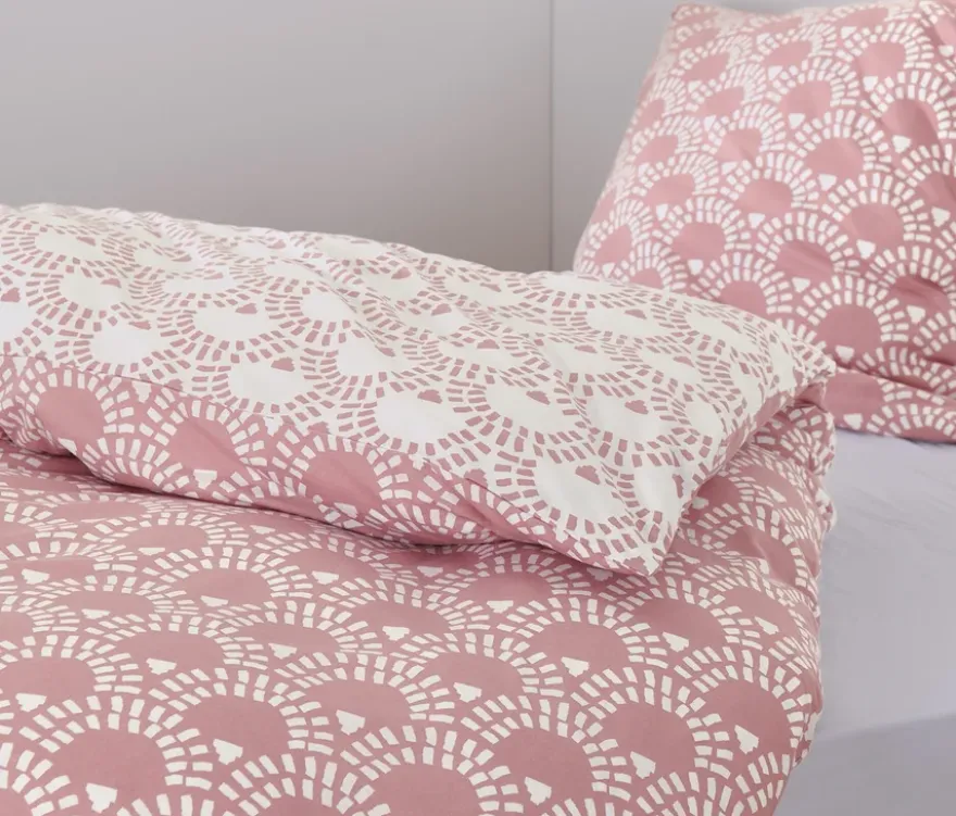 Jersey-Bettwäsche, rosa, Normalgröße