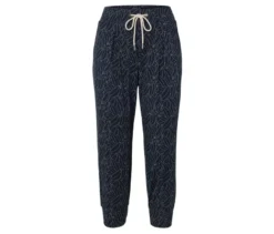 3/4-Jerseyhose, blau-cremeweiß