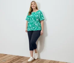 3/4-Jerseyhose, dunkelblau