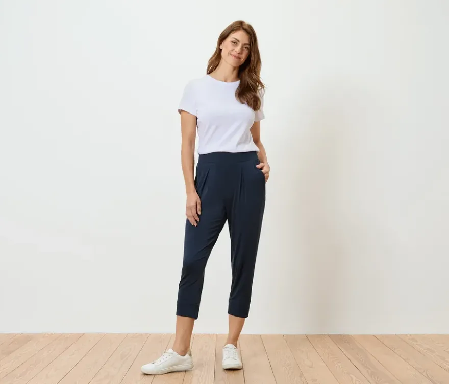 3/4-Jerseyhose, dunkelblau