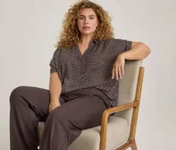 Jerseyhose mit Biese, braun