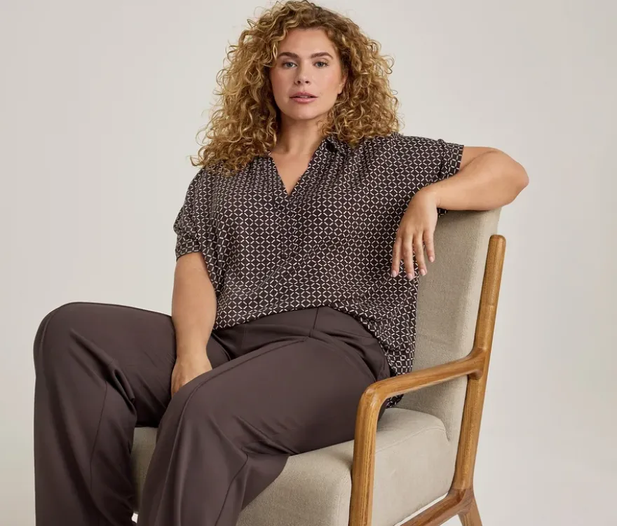 Jerseyhose mit Biese, braun