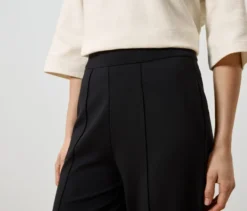 Jerseyhose mit Biese, schwarz