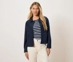 Jerseyjacke, dunkelblau