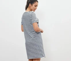 Jerseykleid, gestreift