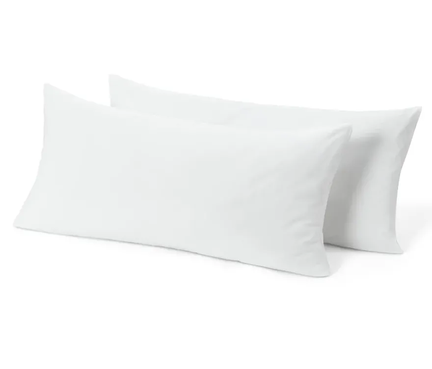 2 Jersey-Kopfkissenbezüge, offwhite