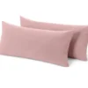 2 Jersey-Kopfkissenbezüge, rosé