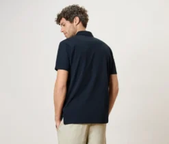 Jersey-Poloshirt, navy
