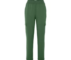 Joggpants mit Cargo-Taschen, dunkelgrün