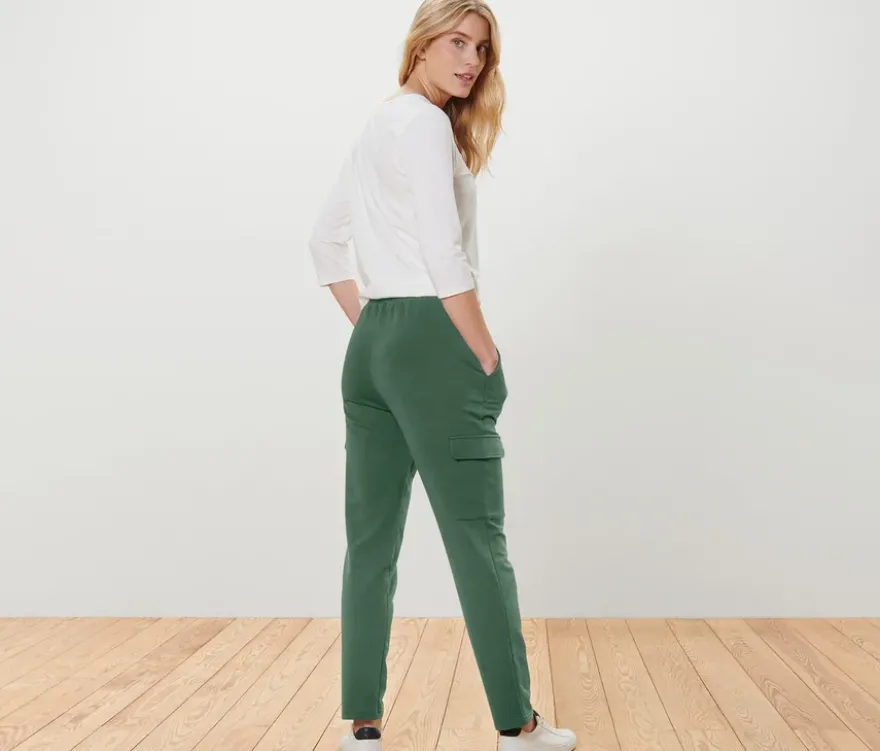 Joggpants mit Cargo-Taschen, grün
