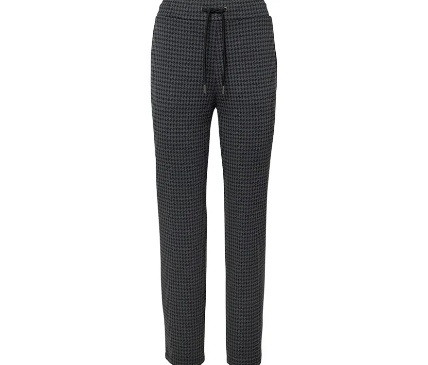 Joggpants mit Hahnentritt-Jacquard
