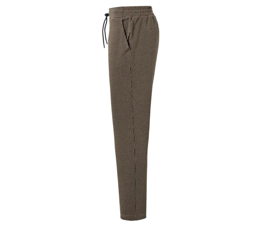 Joggpants mit Hahnentritt-Jacquard