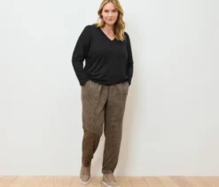 Joggpants mit Hahnentritt-Jacquard