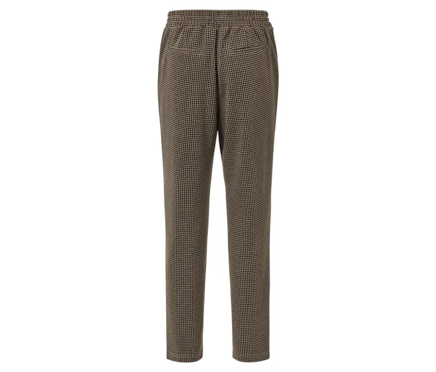 Joggpants mit Hahnentritt-Jacquard