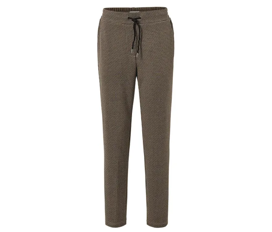 Joggpants mit Hahnentritt-Jacquard