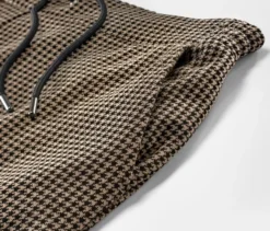 Joggpants mit Hahnentritt-Jacquard
