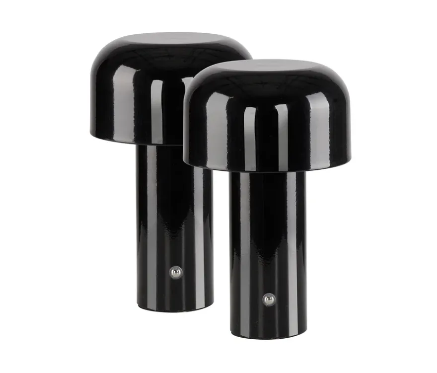JUST LIGHT LED-Akku-Tischleuchte »Agnes«, 2er-Set, schwarz