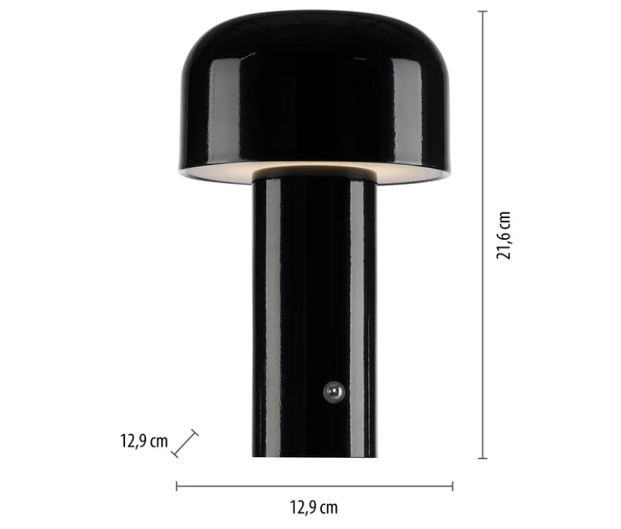 JUST LIGHT LED-Akku-Tischleuchte »Agnes«, 2er-Set, schwarz