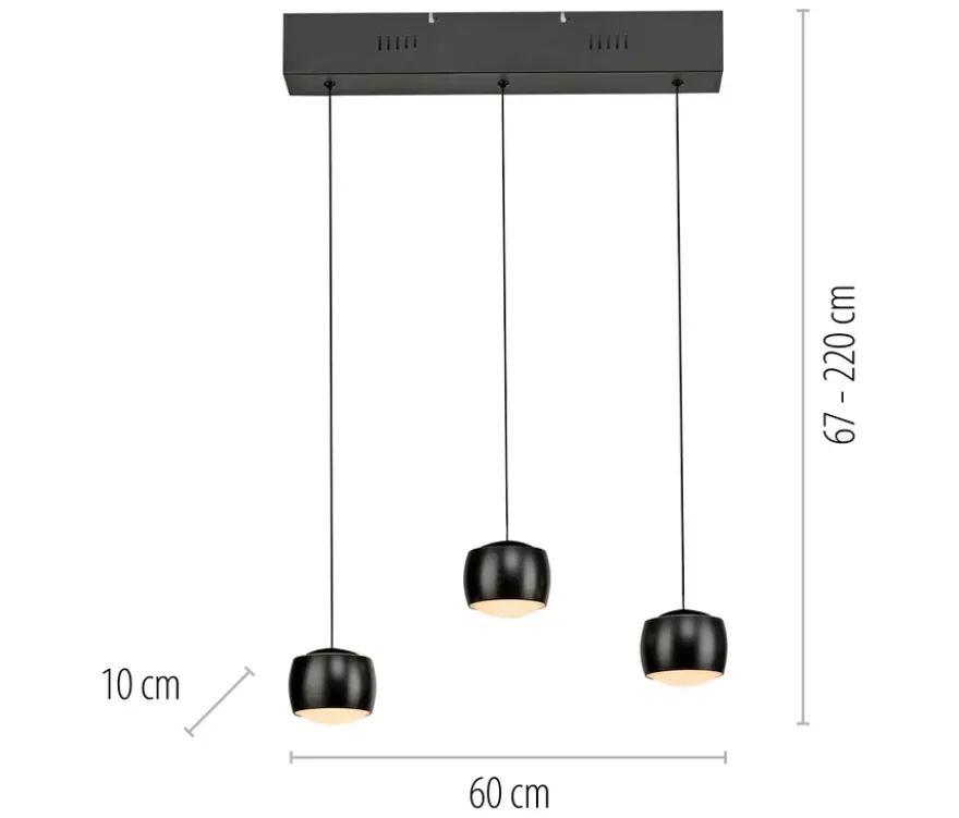 Just Light LED-Pendelleuchte »Ballini«, 3-flammig
