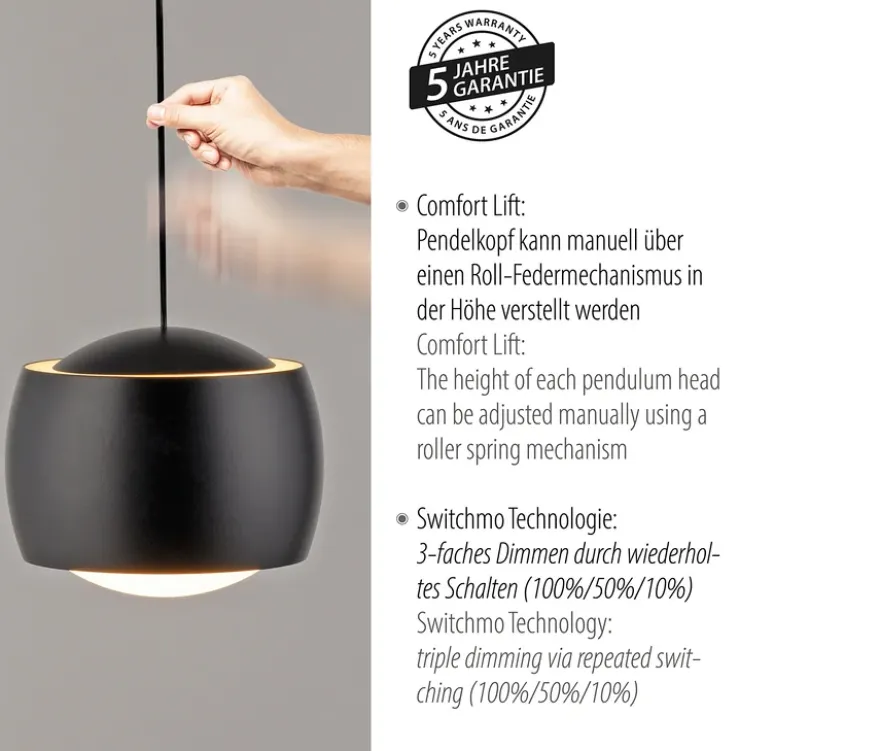 Just Light LED-Pendelleuchte »Ballini«, 3-flammig