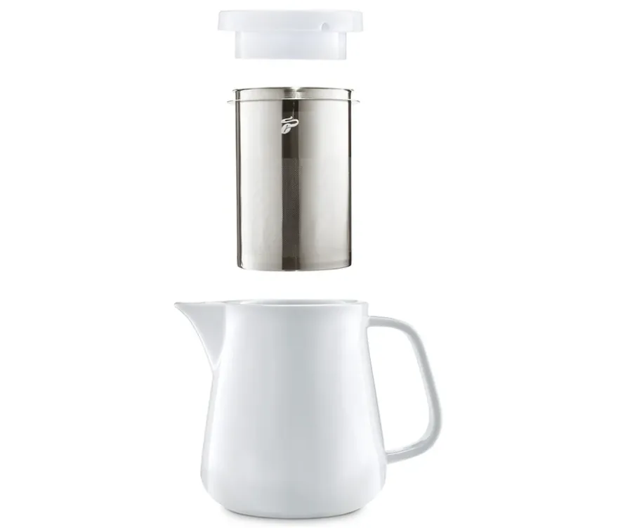 Kaffeebereiter Keramik, weiß