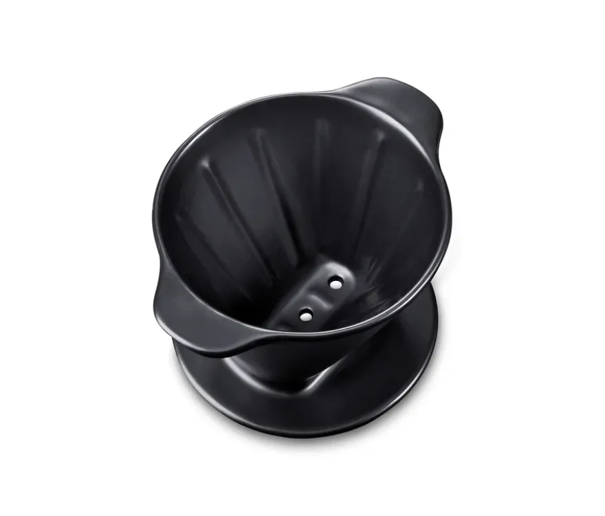 Kaffeehandfilter Gr. 101, schwarz mit Bohne
