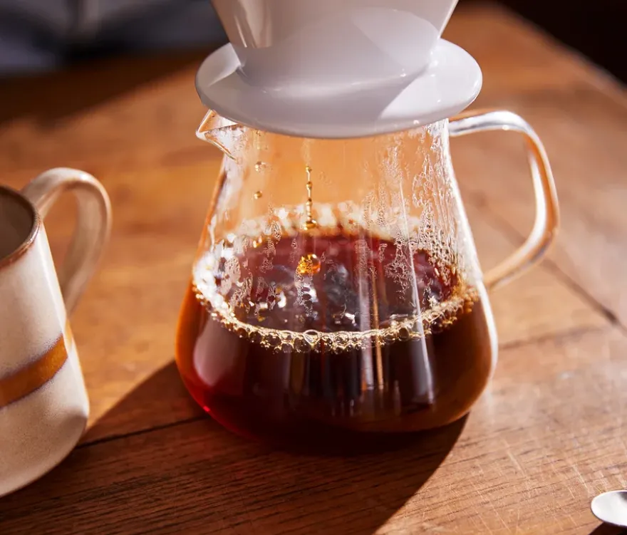 Kaffeekanne, Glas