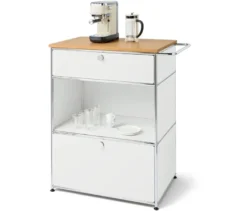 Kaffee-Kommode Metall »CN3« mit 2 Schubladen, weiß